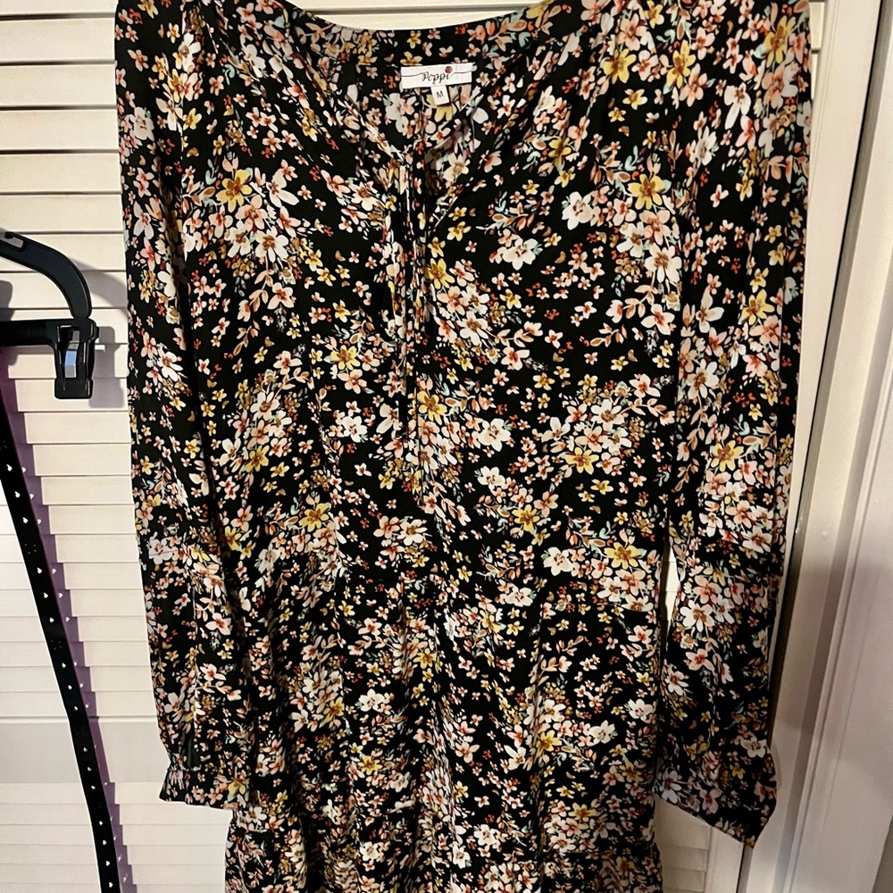 Pop Black Floral Blouse